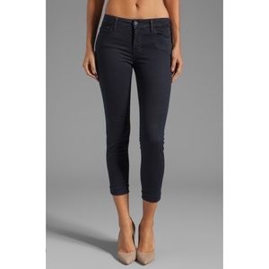 J Brand Cuffed Skinny Jeans in Indigo